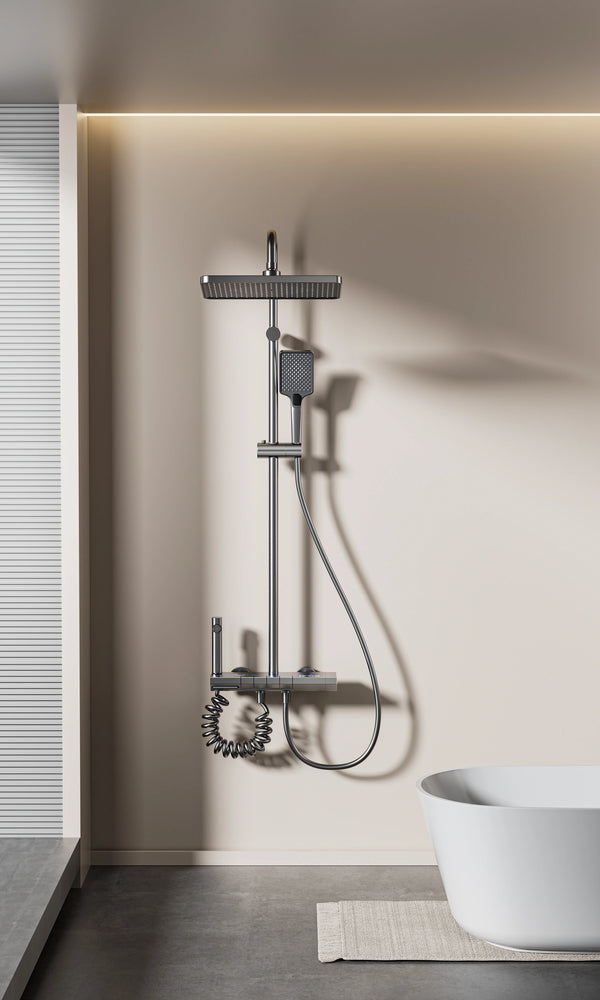 HOMEVON Smart Thermostatic Shower System——A modern shower upgrade that brings hotel-level comfort, stable temperature, high pressure, and beautiful design into your everyday life — without the luxury price tag.